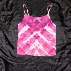 Pink Tie-Dye Women's Camisole Top